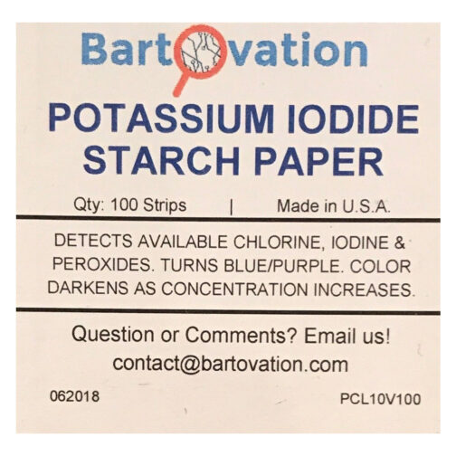 Starch Paper Potassium Iodide Test HAZMAT Resource