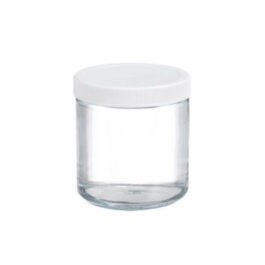 Certified Clean 4 oz Clear Glass Sample Jar