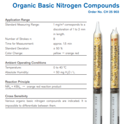 Draeger Tube Organic Basic Nitrogen Compounds CH25903