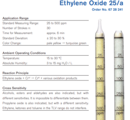 Draeger Tube Ethylene Oxide 25/a 6728241