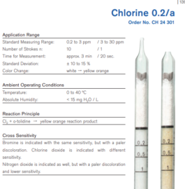 Draeger Tube Chlorine 0.2/a CH24301