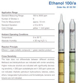 Draeger Tube Ethanol 100/a 8103761