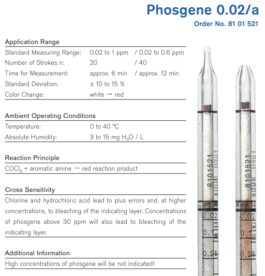 Draeger Tube Phosgene 0.02/a 8101521