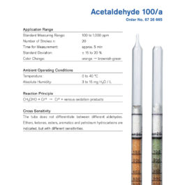 Draeger Tube Acetaldehyde 100/a 6726665