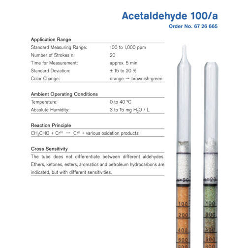 Draeger Acetaldehyde 100/a Tubes 6726665 HAZMAT Resource