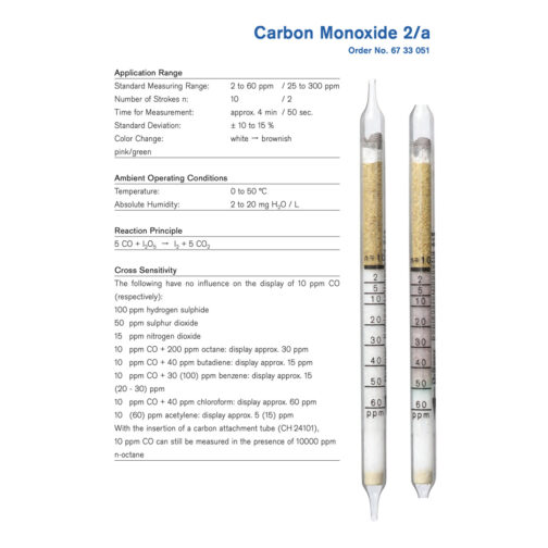 Draeger Carbon Monoxide 2/a Tubes – 6733051 HAZMAT Resource