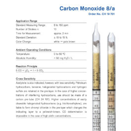 Draeger Tube Carbon Monoxide 8/a CH19701