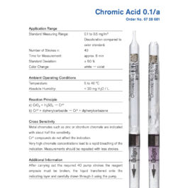 Draeger Tube Chromic Acid 0.1/a 6728681