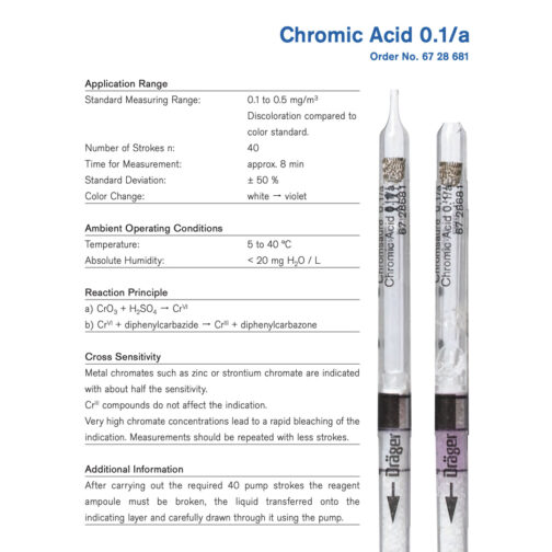 Draeger Chromic Acid 0.1/a Tubes – 6728681 HAZMAT Resource
