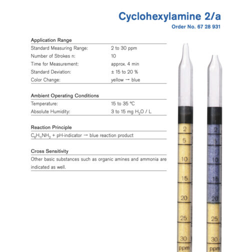 Draeger Cyclohexylamine 2/a Tubes 6728931 Specifications HAZMAT Resource