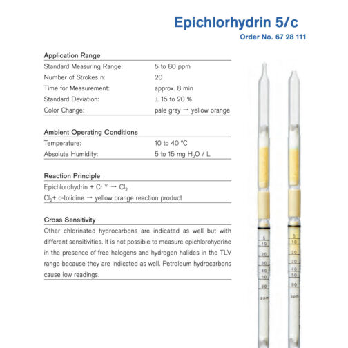 Draeger Epichlorhydrin 5/c Tubes 6728111 HAZMAT Resource