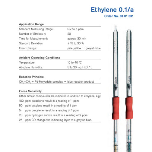 Draeger Ethylene 0.1/a Tubes – 8101331 HAZMAT Resource