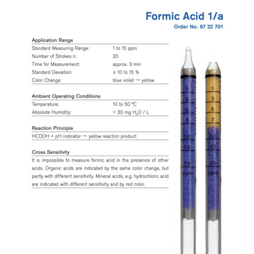 Draeger Formic Acid 1/a Tubes – 6722701 Hazmat Resource