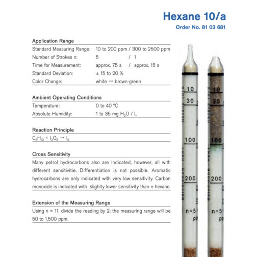 Draeger Hexane 10/a Tubes – 8103681 Hazmat Resource