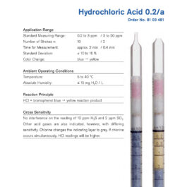Draeger Tube Hydrochloric Acid 0.2/a 8103481