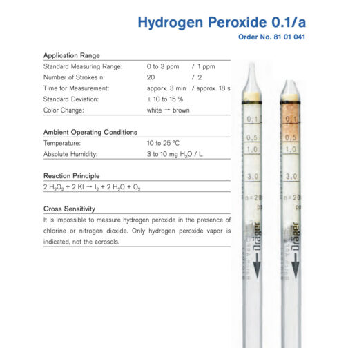 Draeger Hydrogen Peroxide 0.1/a Tubes 8101041 HAZMAT Resource