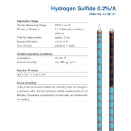 Draeger Tube Hydrogen Sulfide 0.2%/a CH28101