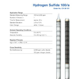 Draeger Tube Hydrogen Sulfide 100/a CH29101