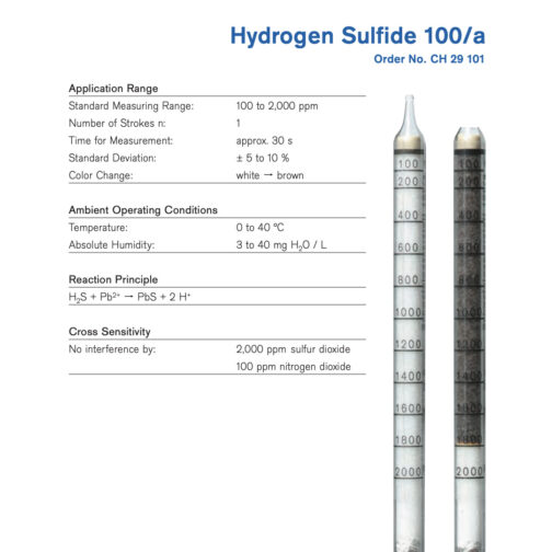Draeger Hydrogen Sulfide 100/a Tubes – CH29101 Hazmat Resource