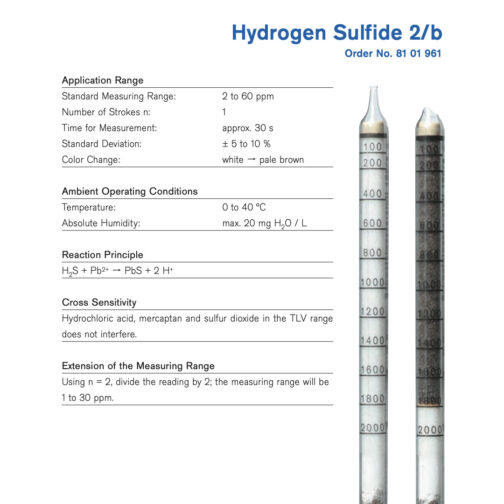 Draeger Hydrogen Sulfide 2/b Tubes – 8101961 HAZMAT Resource