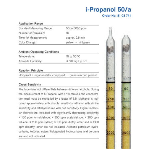 Draeger i-propanol 50/a Tubes – 8103741 HAZMAT Resource