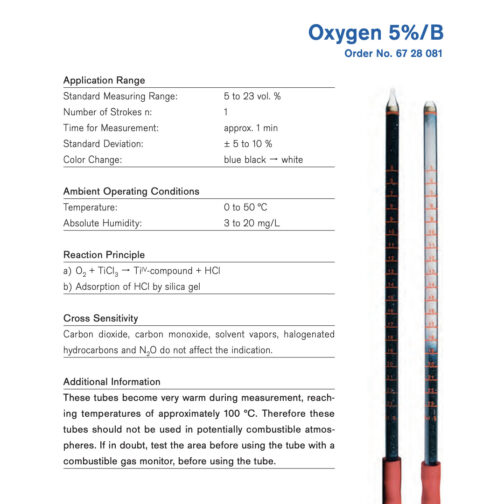 Draeger Oxygen 5%/b Tubes – 6728081 HAZMAT Resource