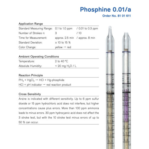Draeger Tube 8101611 Phosphine 0.01/a Hazmat Resource