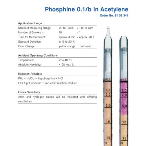 Draeger Phosphine 0.1/b in Acetylene Tubes – 8103341 Hazmat Resource