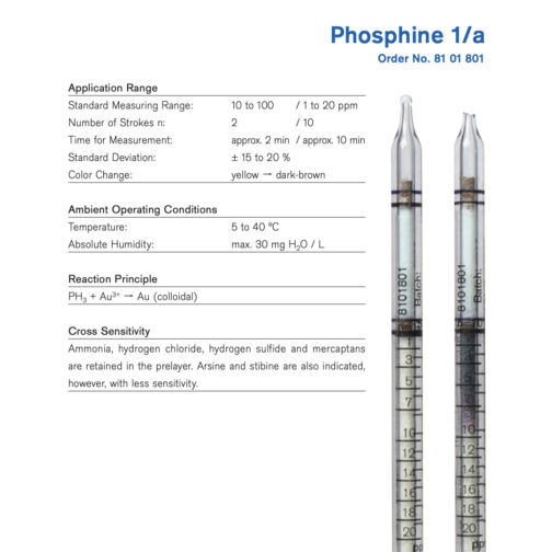 Draeger Phosphine 1/a tubes - 8101801 Specifications HAZMAT Resource