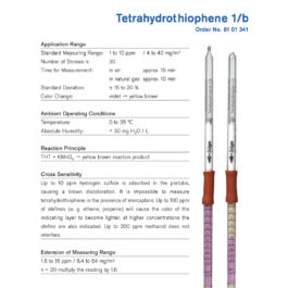Draeger Tube Tetrahydrothiophene 1/b 8101341