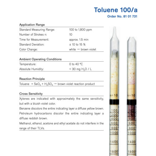 Draeger Toluene 100/a Tubes – 8101731 Hazmat Resource