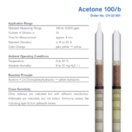 Draeger Tube Acetone 100/b CH22901