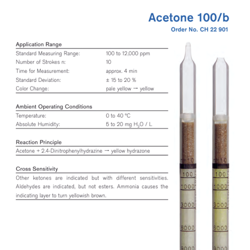 Draeger Tube Acetone 100/b CH22901 Specifications HAZMAT Resource