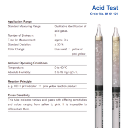 Draeger Tube Acid Test 8101121