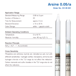 Draeger Tube Arsine 0.05/a CH25001