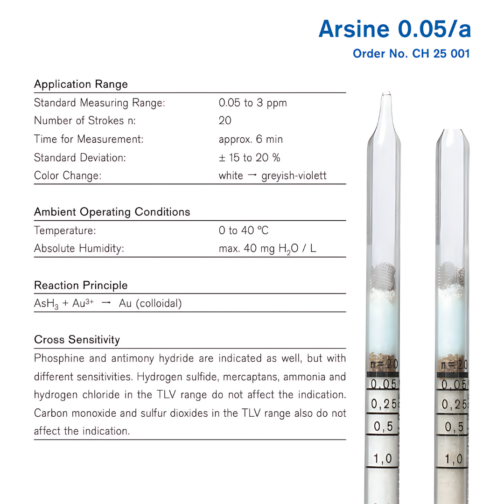 Draeger Tube Arsine 0.05/a CH25001 Specifications HAZMAT Resource