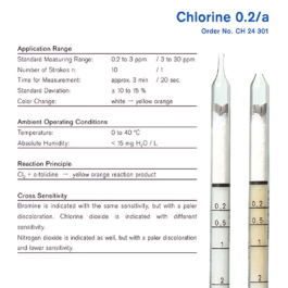 Draeger Tube Chlorine 0.2/a CH24301