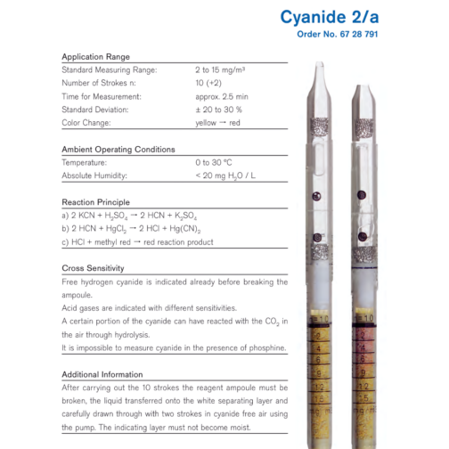 Draeger Tube Cyanide 2/a 6728791 Specifications HAZMAT Resource