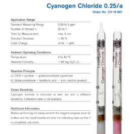 Draeger Tube Cyanogen Chloride 0.25/a CH19801