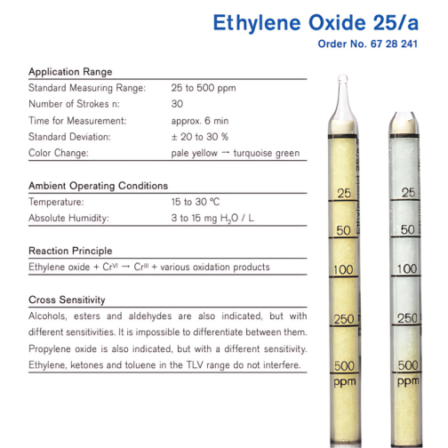 Draeger Tube Ethylene Oxide 25/a 6728241 Specifications HAZMAT Resource