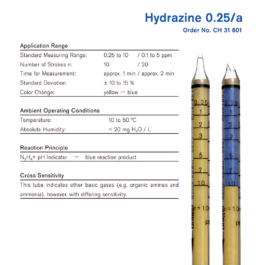 Draeger Tube Hydrazine 0.25/a CH31801