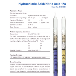 Draeger Tube Hydrochloric Acid/Nitric Acid 1/a 8101681