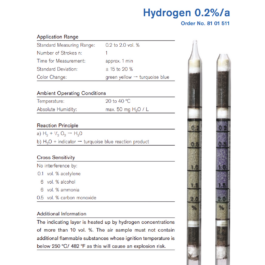 Draeger Tube Hydrogen 0.2%/a 8101511