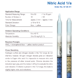Draeger Tube Nitric Acid 1/a 6728311