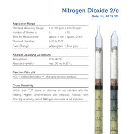 Draeger Tube Nitrogen Dioxide 2/c 6719101