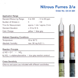 Draeger Tube Nitrous Fumes 2/a CH31001