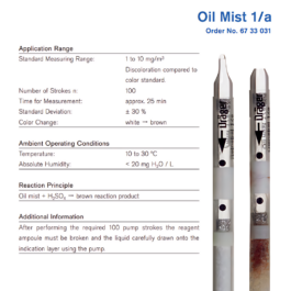 Draeger Tube Oil Mist 1/a 6733031