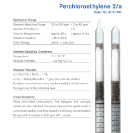 Draeger Tube Perchloroethylene 2/a 8101501