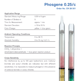 Draeger Tube Phosgene 0.25/c CH28301