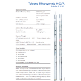 Draeger Tube Toluene Diisocyanate 0.02/a 6724501